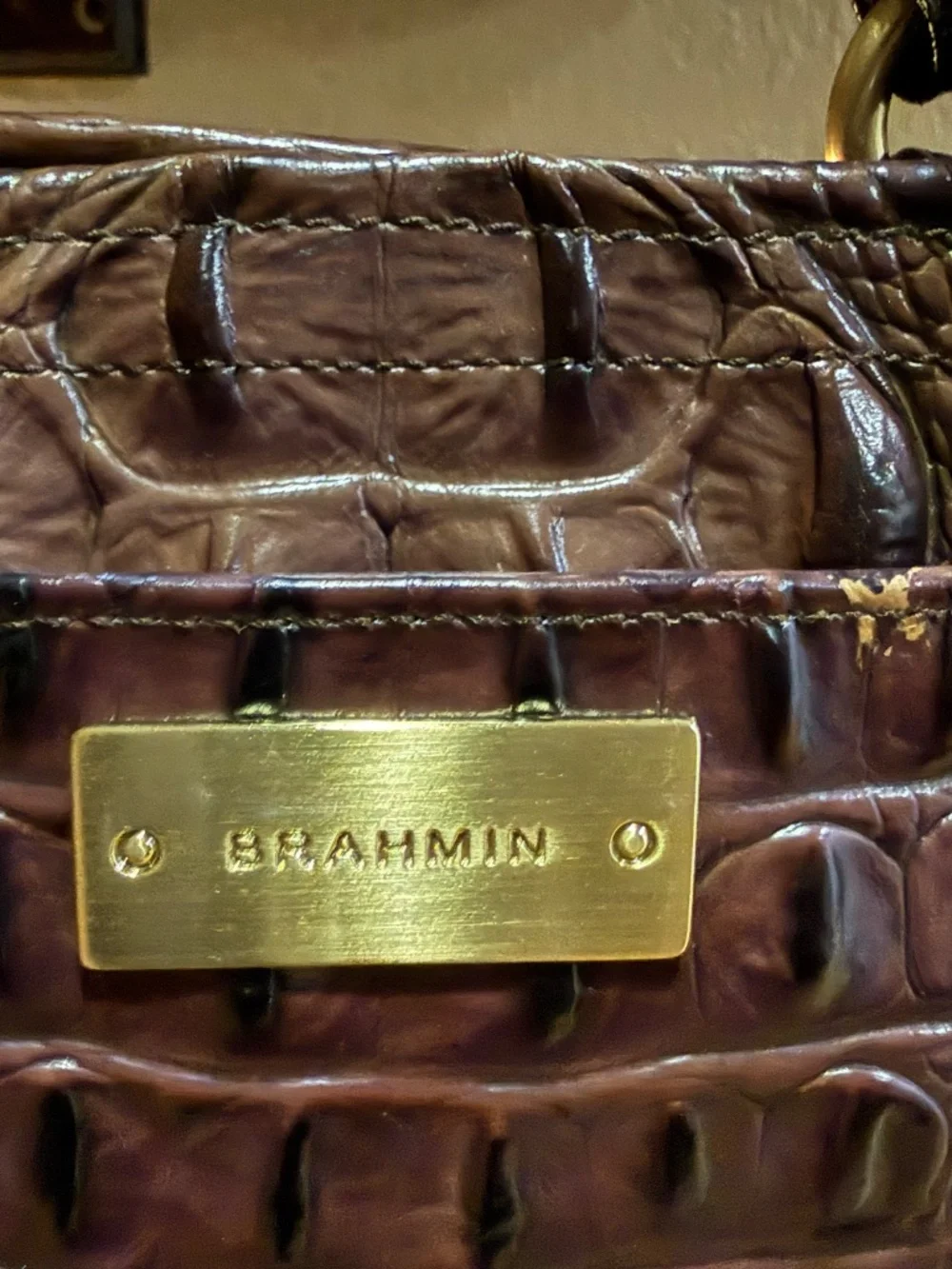 BRAHMIN Mini Arno Tote in Deep Brown